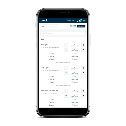 Bar Inventory Management iPhone